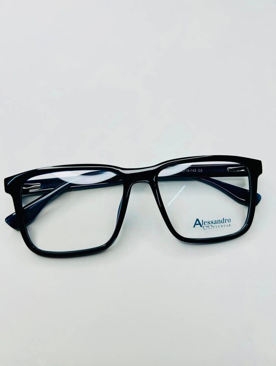 Aro rectangular negro Alessandro Eyewear — Ref. AE-308