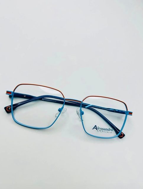 Aro rectangular azul Alessandro Eyewear AE-309